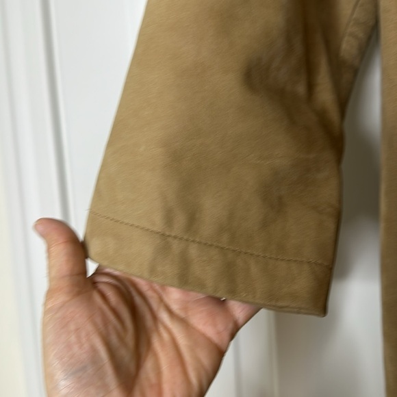 LL Bean Chore Jacket, Cow Nubuck Leather, Green Tag Coat Tan SzL - Picture 5 of 10